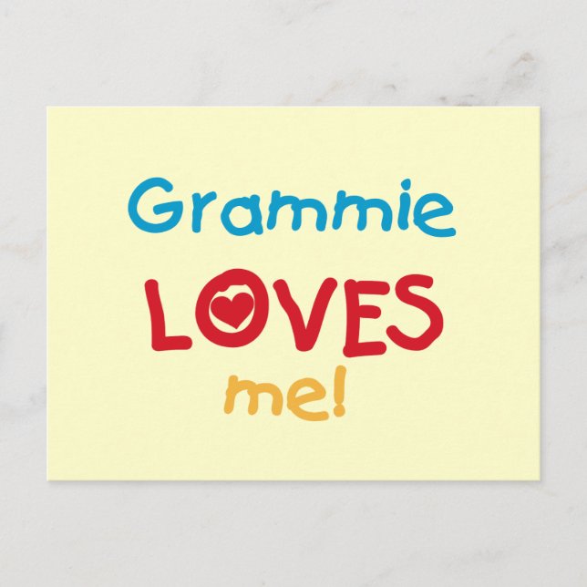 Carte Postale Grammie m'aime T-shirts et cadeaux (Devant)