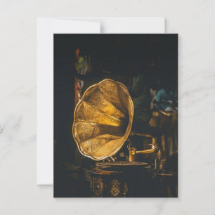 Carte Postale gramophone closeup