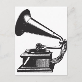 Carte Postale Gramophone vintage