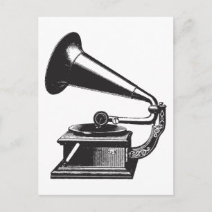 Carte Postale Gramophone vintage