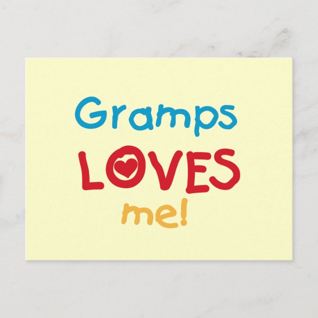 Carte Postale Gramps m'aime T-shirts et cadeaux (Devant)