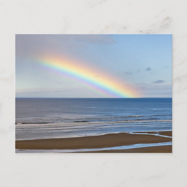 Carte Postale Grand arc-en-ciel au-dessus de l'océan Pacifique à (Devant)