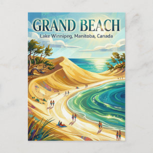 Carte Postale Grand Beach Canada ->