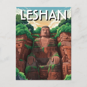Carte Postale Grand Bouddha de Leshan, Chine