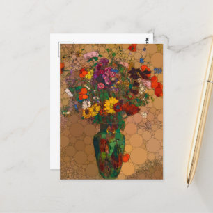 Carte Postale Grand Bouquet de fleurs sauvages - Après Odilon Re
