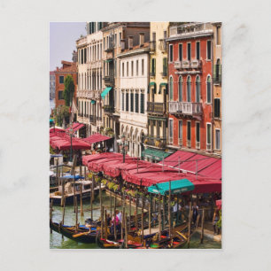 Carte Postale Grand Canal de Venise Italie avec bateaux gondoles