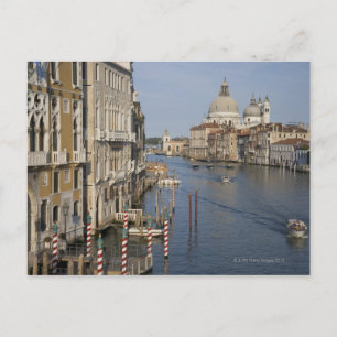 Carte Postale Grand Canal et Père Noël Maria Della Salute Church