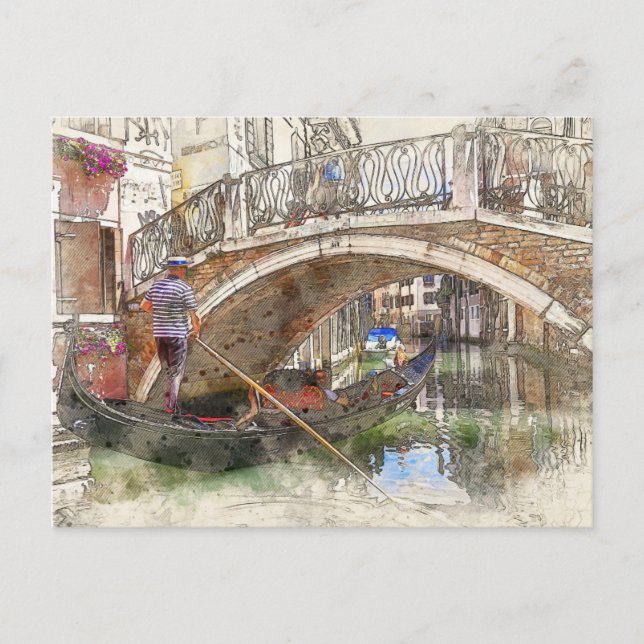 Carte Postale Grand Canal Gondola Rides, Venise (Devant)