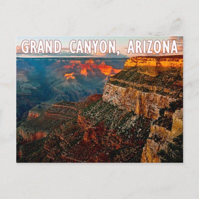 Carte Postale Grand Canyon Arizona au coucher du soleil (Devant)