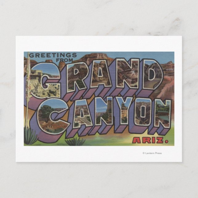 Carte Postale Grand Canyon, Arizona - Scènes de grandes lettres (Devant)