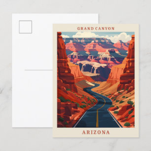 Carte Postale Grand Canyon Arizona USA Elégant Vintage voyage