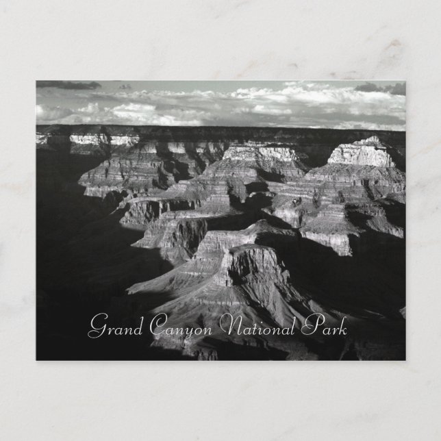Carte Postale Grand Canyon National Park Black and White Post (Devant)