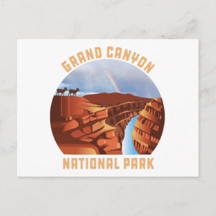 Carte Postale Grand Canyon National Park retro North rim Arizona