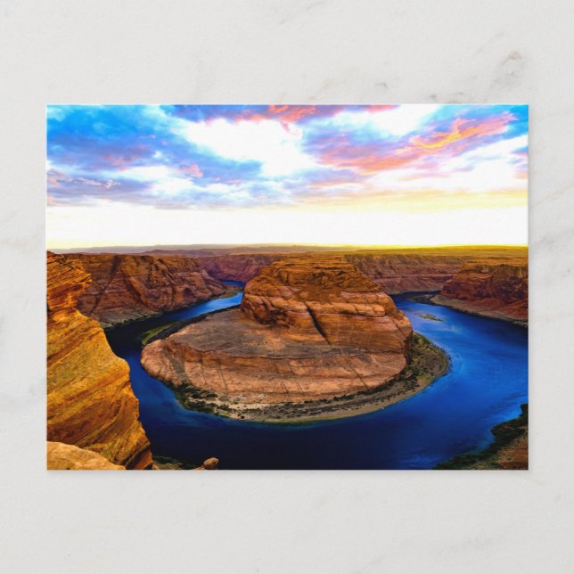 Carte Postale Grand Canyon Roches rouges et eau bleue Belle (Devant)