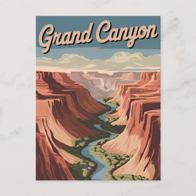 Carte Postale Grand Canyon vintage (Devant)