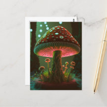 Grand Champignons Lumineux - Vert & Orange