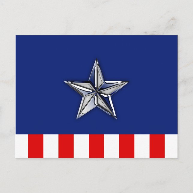 Carte Postale Grand Chrome comme l'étoile d'argent sur les coule (Devant)
