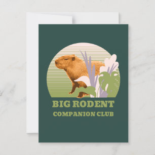 Carte Postale Grand Club de Compagnons Rongeurs Capybara