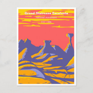 Carte Postale grand escalier escalante vintage monumène national