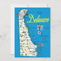 Carte postale grand format 5x7 du Delaware