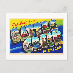 Carte postale grand format de Battle Creek Michiga