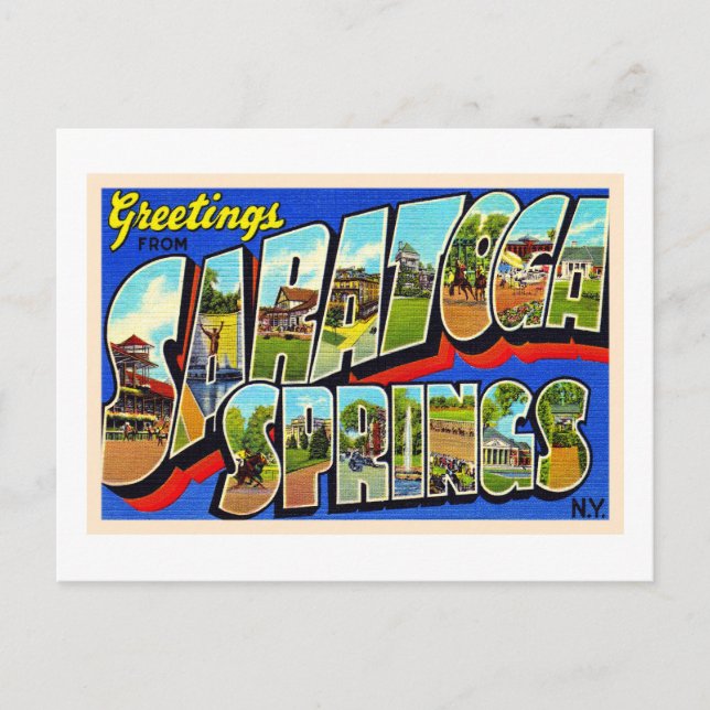 Carte postale grand format de Saratoga Springs New (Devant)