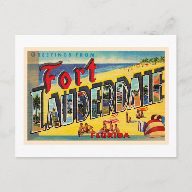 Carte postale grand format Fort Lauderdale Floride (Devant)