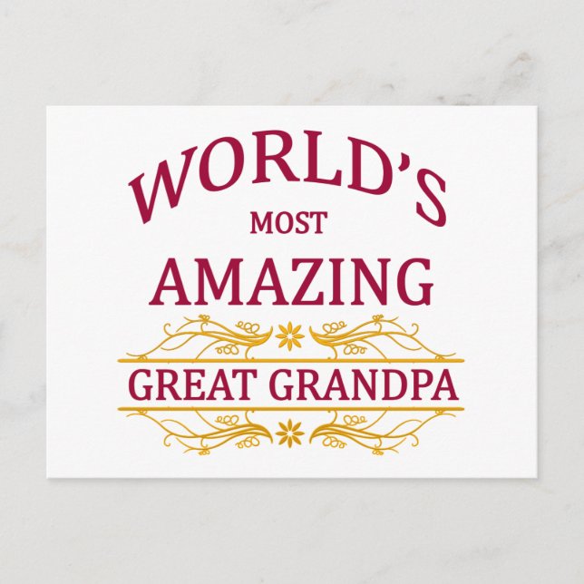 Carte Postale Grand grand-père Extraordinaire (Devant)