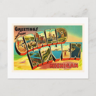 Carte Postale Grand Haven Michigan MI Vintage voyage Souvenir