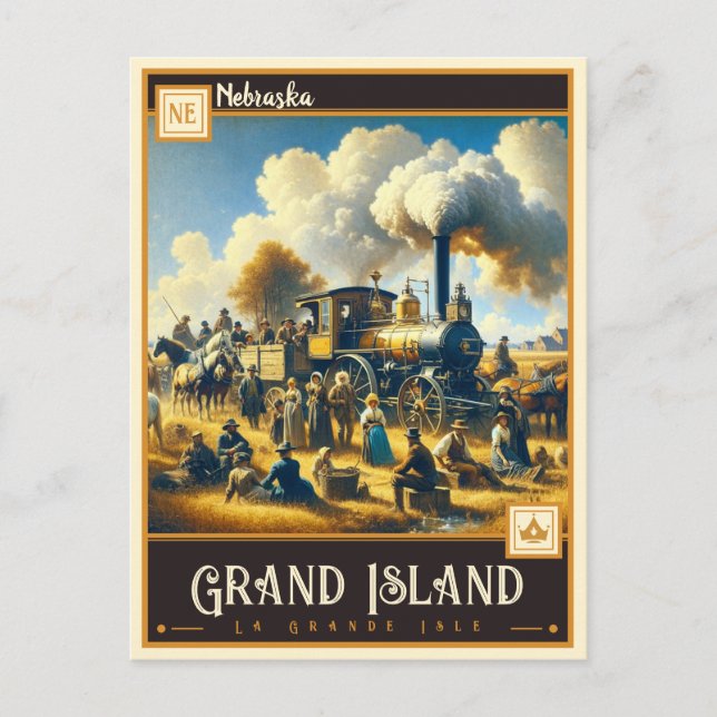Carte Postale Grand Island, Nebraska | Vintage (Devant)