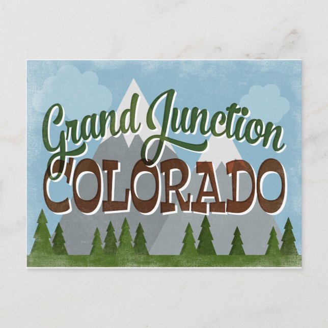 Carte Postale Grand Junction Colorado Snowy Mountains (Devant)