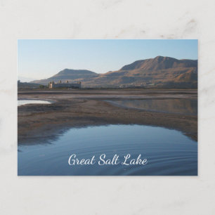Carte Postale Grand lac de sel, plage, Pavillon Saltair