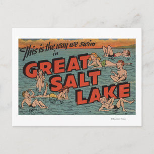 Carte Postale Grand lac de sel, UtahLa façon dont nous nageons U