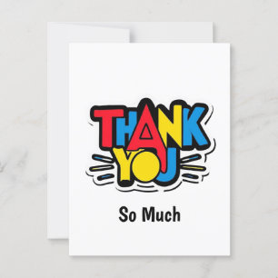 Carte Postale Grand Merci du Fond du Cœur Message d'Appréciation