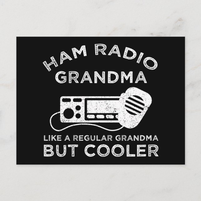 Carte Postale Grand-mère de la radio de jambon comme grand-mère  (Devant)