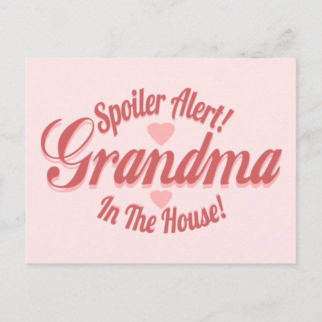 Carte Postale Grand-mère de l'alerte de spoiler (Devant)