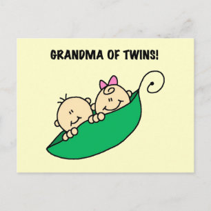 Carte Postale Grand-mère de T-shirts jumeaux et cadeaux