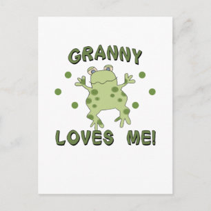 Carte Postale Grand-mère m'aime la grenouille