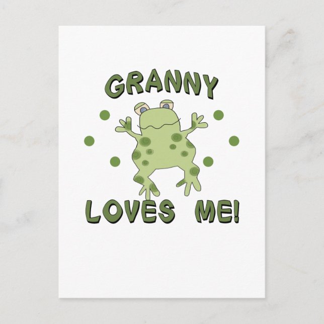 Carte Postale Grand-mère m'aime la grenouille (Devant)