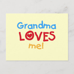 Carte Postale Grand-mère m'aime T-shirts et cadeaux