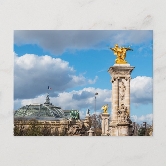 Carte Postale Grand Palais et Pont Alexandre III - Paris (Devant)
