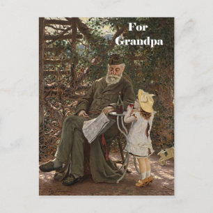 Carte Postale Grand-parent de la Journée grand-père Grandgirl Pe