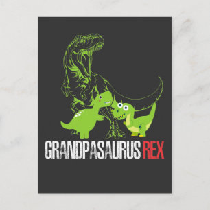 Carte Postale Grand-père Dinosaure Grand-père Dino Petit-enfant