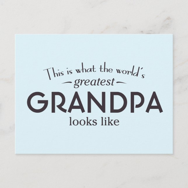 Carte Postale Grand-père du monde (Devant)