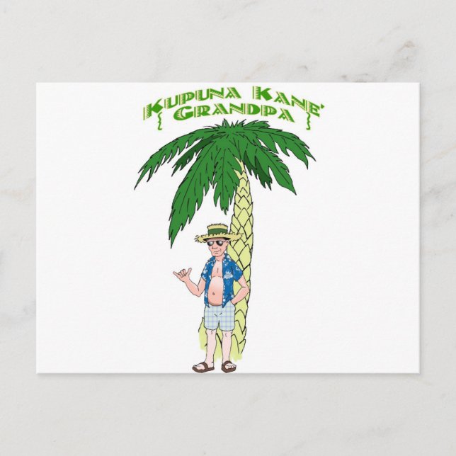 Carte Postale Grand-père hawaïen (Devant)