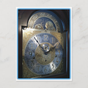 Carte Postale Grand-père Horloge Face