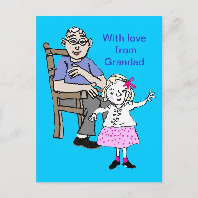 Carte Postale Grand-père m'aime (Devant)