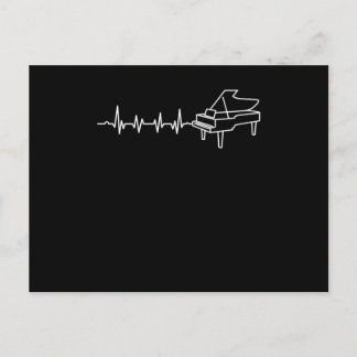 Carte Postale Grand Piano Coeur Pianiste Piano Player Musicia