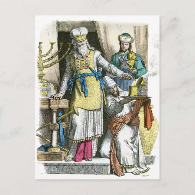 Carte Postale Grand prêtre juif d'avant le temps du Christ (Devant)