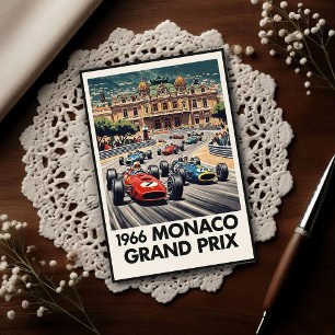 Carte Postale Grand Prix de Monaco Vintage 1966